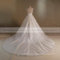 Elegant Scoop Neck Exquisite Lace Applique Beads Wedding Dress Bridal